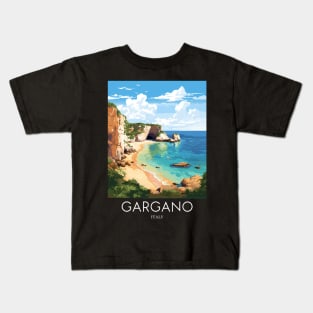 A Pop Art Travel Print of Gargano - Italy Kids T-Shirt